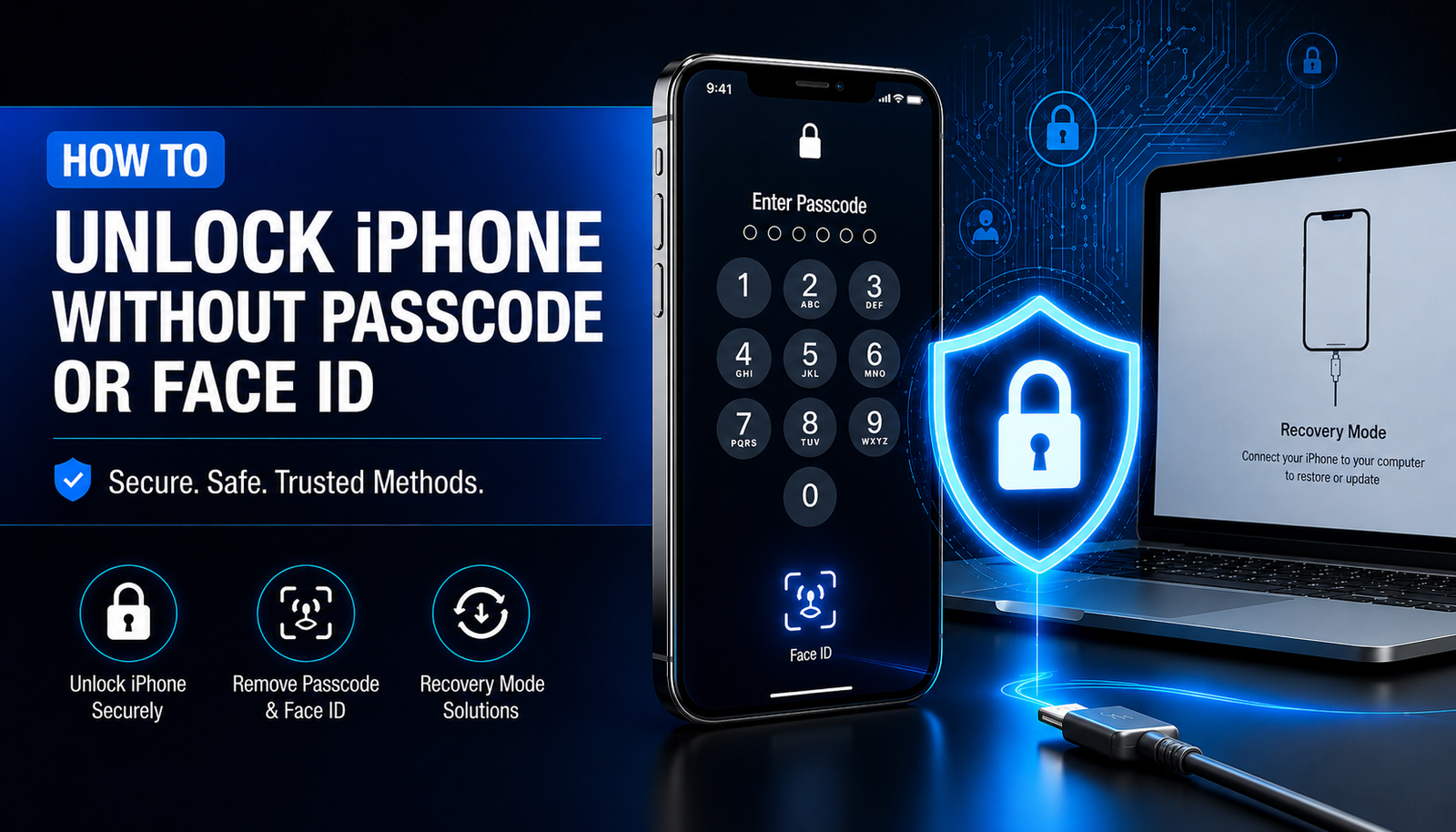 how to unlock iphone without passcode or face id